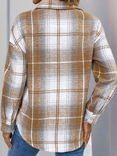 Perfee Plaid Collared Neck Half Zip Long Sleeve Top OutfitFlow